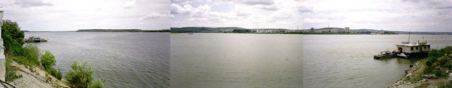 Silistra in Bulgaria seen across the full Donau, width 2.4 Km