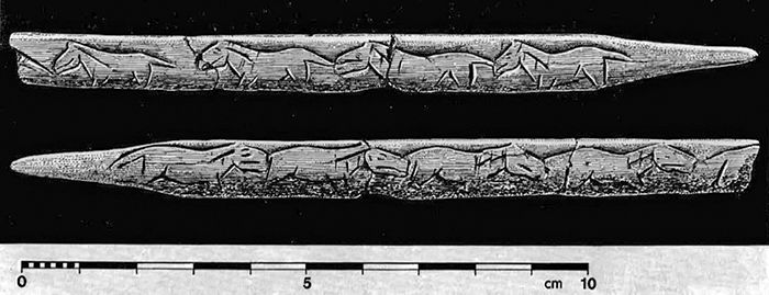 magdalenian  engraving horses