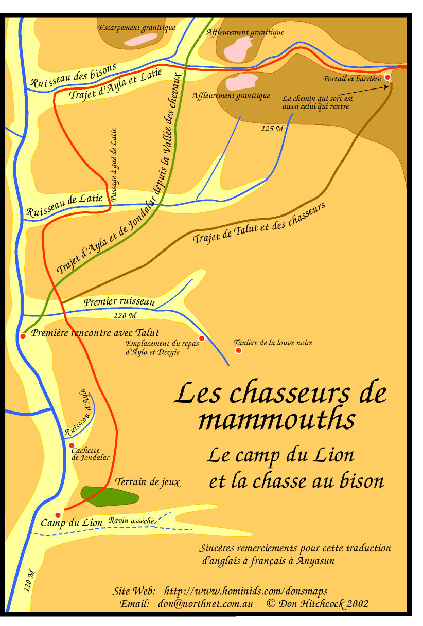 Map of The Mammoth Hunters Lion camp local area