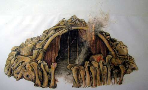 mammoth bone hut