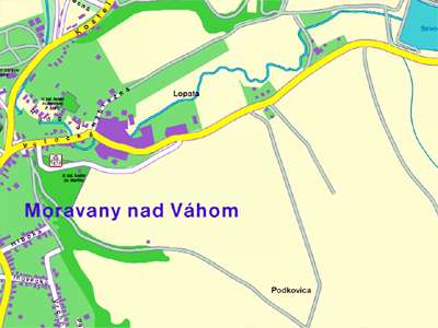 Map of the Moravany area