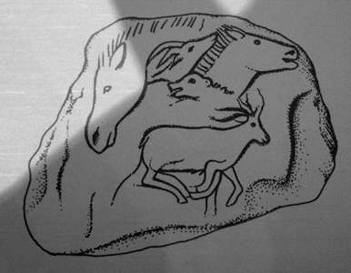Laugerie Basse animal engravings