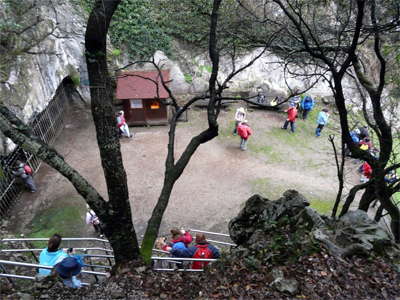 Cueva del Pindal from top of staircase