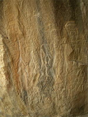 dance scene with animals, Gobustan, Azerbaijan