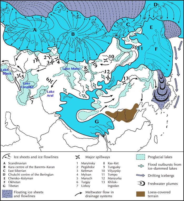 Ice Age Maps Showing The Extent Of The Ice Sheets