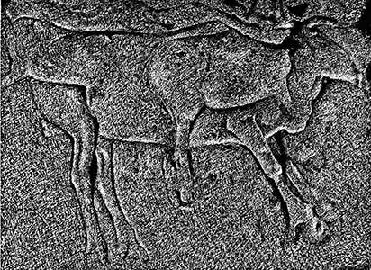 Isturitz bas relief  cast deer