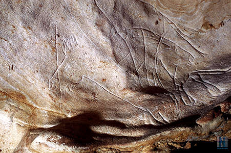 Gabillou engraving horse and ibex