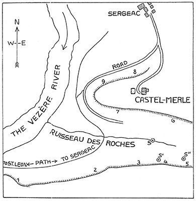 castel-merle map
