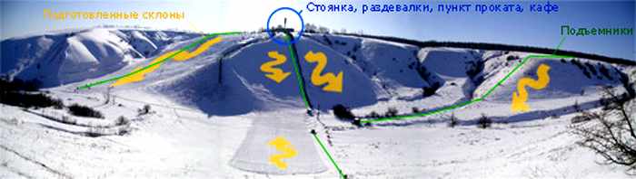 kostenki ski club in winter